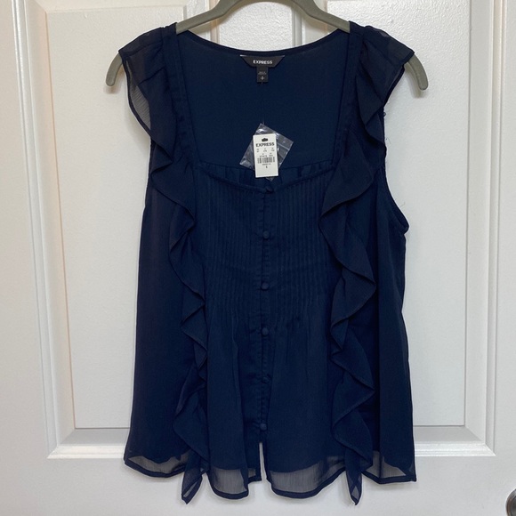 Express Tops - NWT Express Navy Blue Top
